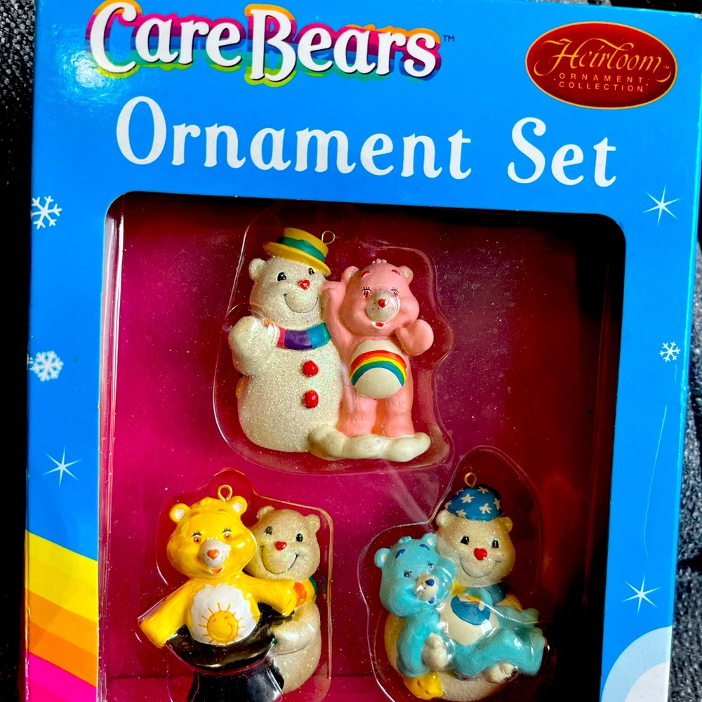 Heirloom ornament collection. Care Bears. Sets of three ornaments
